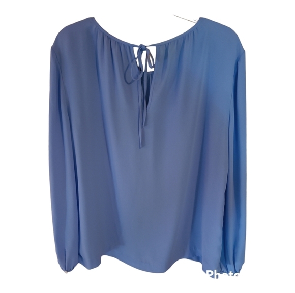 J by J Crew* Blue Blouse* Lightweight Polyester* Sz 12 - Picture 2 of 5